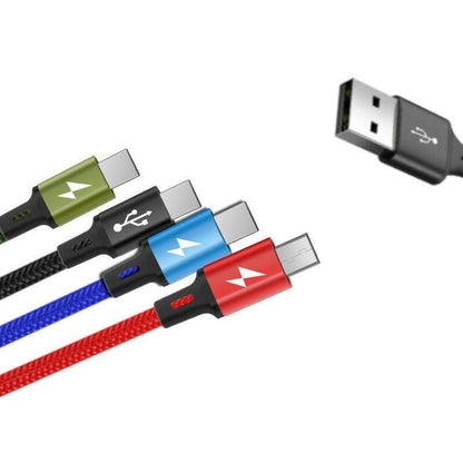 . 4-in-1 Fast Charging Cable – Nylon Braided Aluminum Alloy - GoTypical