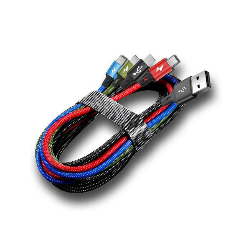 . 4-in-1 Fast Charging Cable – Nylon Braided Aluminum Alloy - GoTypical