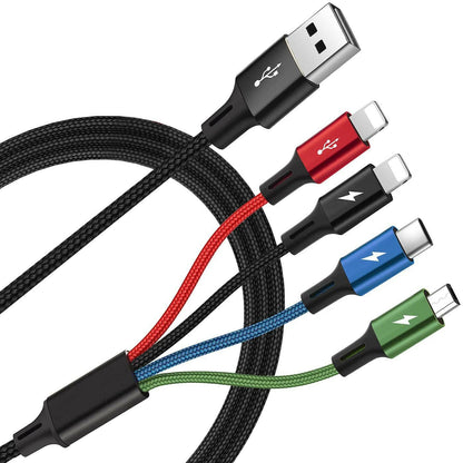 . 4-in-1 Fast Charging Cable – Nylon Braided Aluminum Alloy - GoTypical