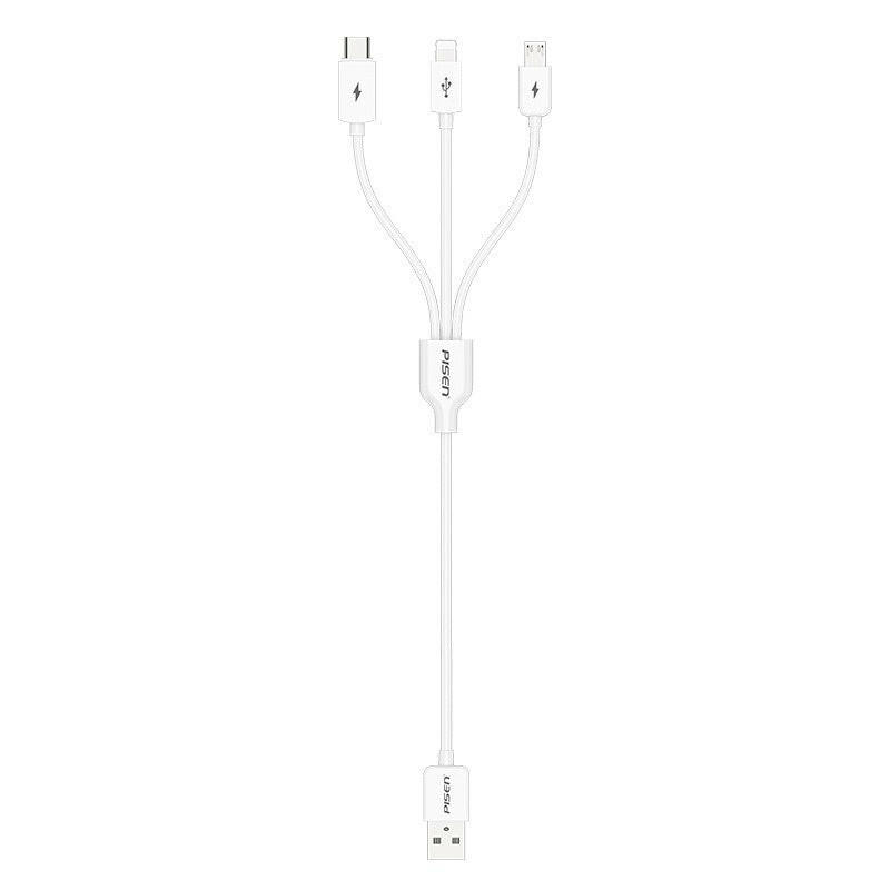 . 3-in-1 Universal Data Cable – 1.2m Fast Charging for iPhone & Type-C - GoTypical