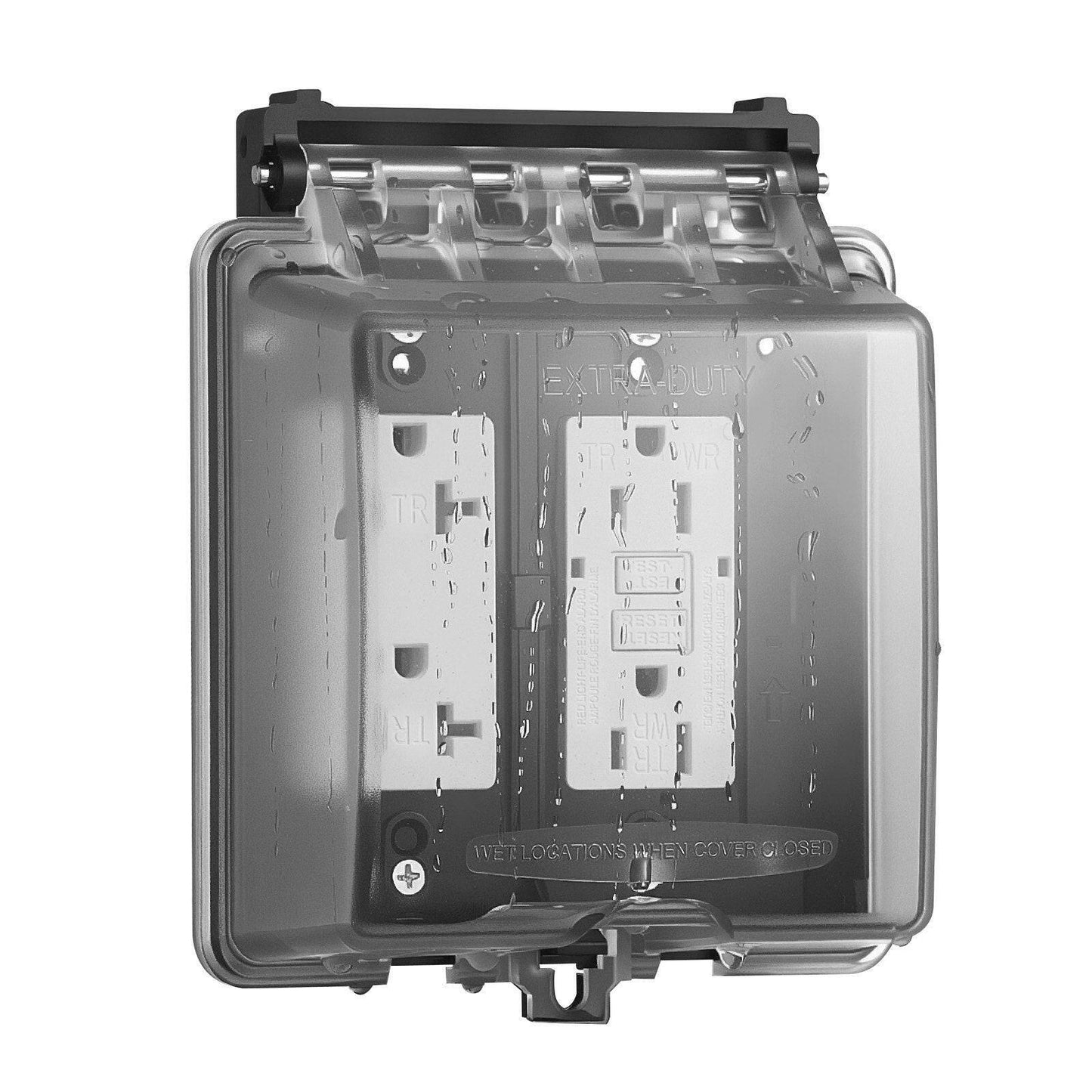 Outdoor Outlet Cover 2-Gang Lockable Weatherproof Polycarbonate – . - GoTypical