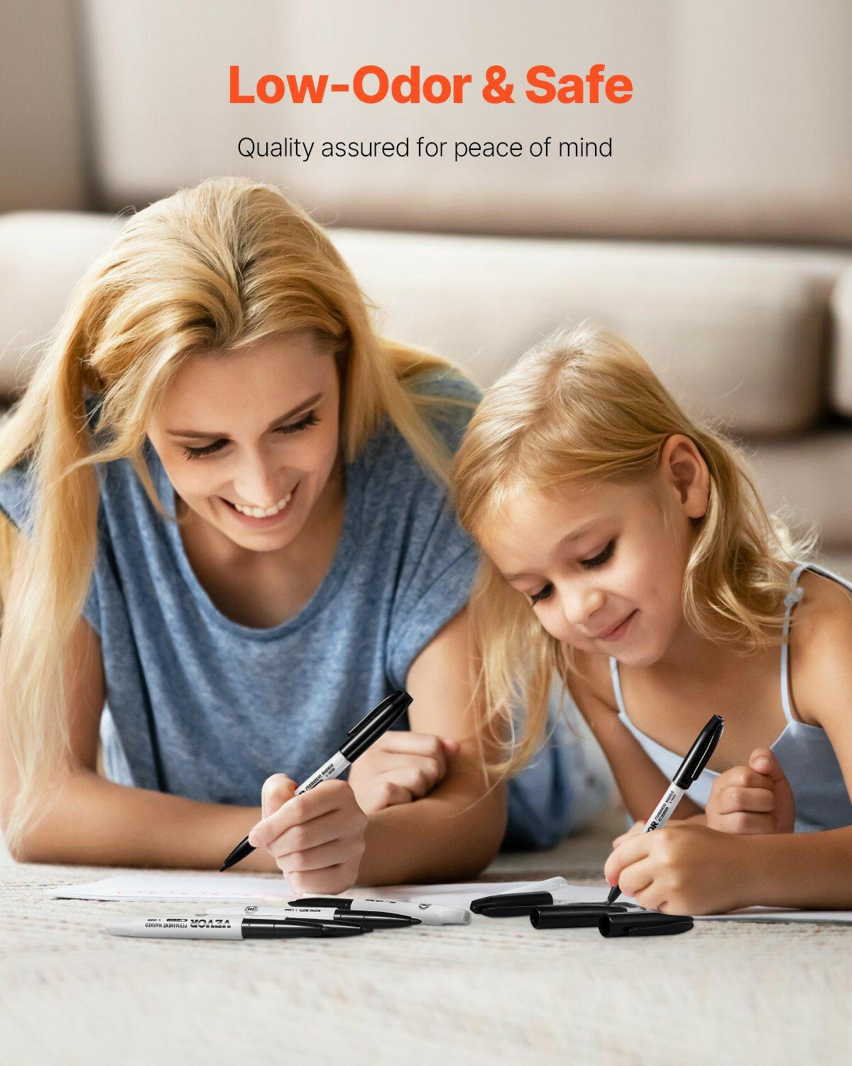 Permanent Markers – Black Fine Tip Waterproof & Fade-Resistant 36 Count - GoTypical