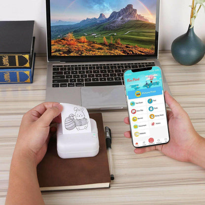 Pocket Wireless Thermal Printer – Portable Mini Sticker Maker Rechargeable Inkless - GoTypical