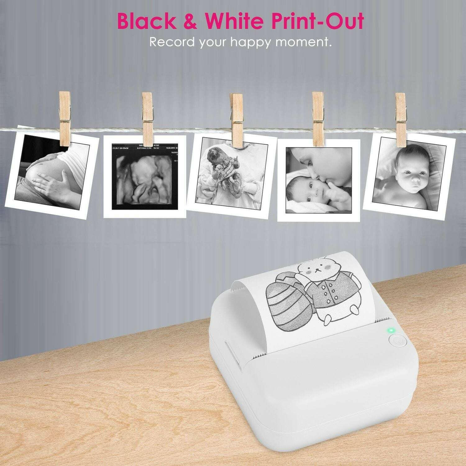 Pocket Wireless Thermal Printer – Portable Mini Sticker Maker Rechargeable Inkless - GoTypical
