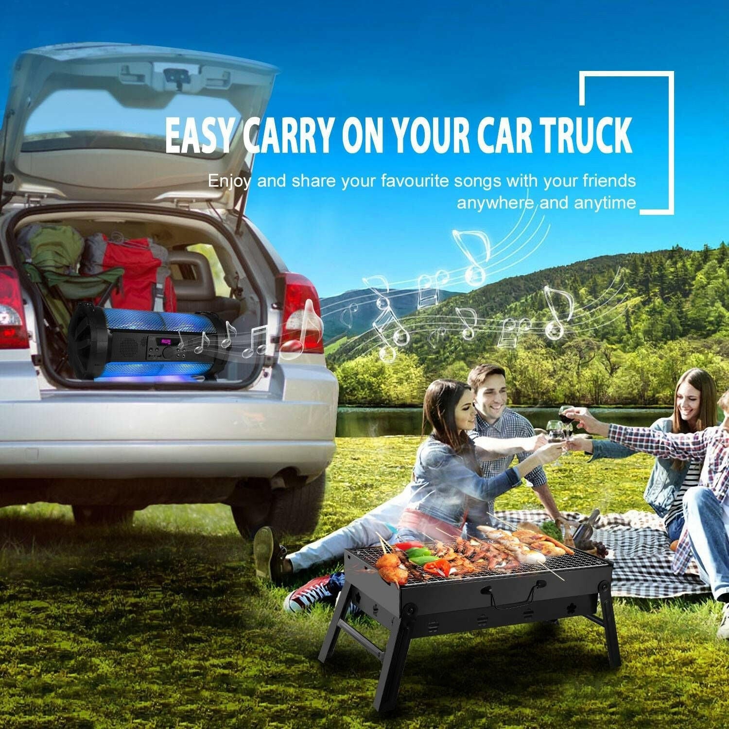 . Portable Foldable Charcoal BBQ Grill – Lightweight Stainless Steel - GoTypical