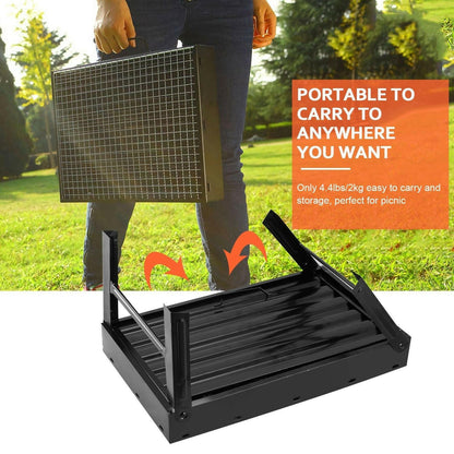 . Portable Foldable Charcoal BBQ Grill – Lightweight Stainless Steel - GoTypical