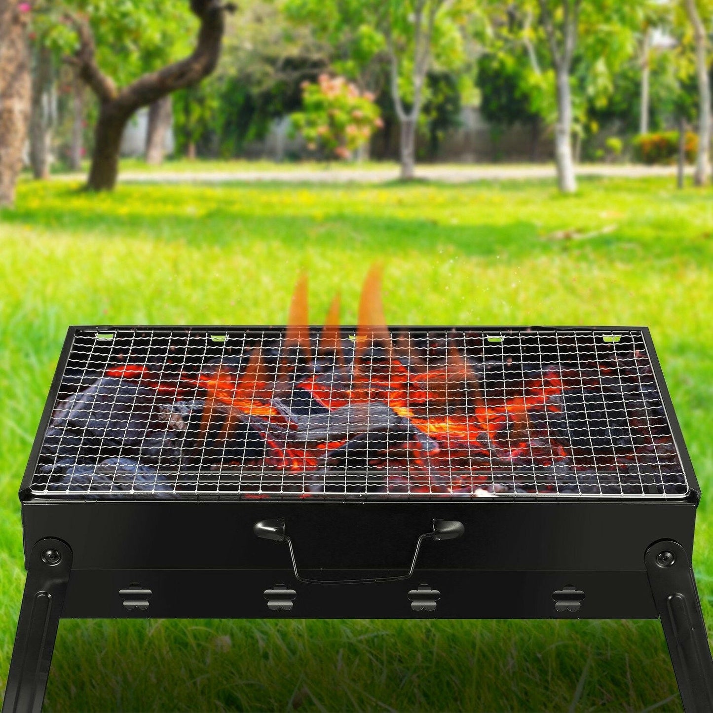 . Portable Foldable Charcoal BBQ Grill – Lightweight Stainless Steel - GoTypical