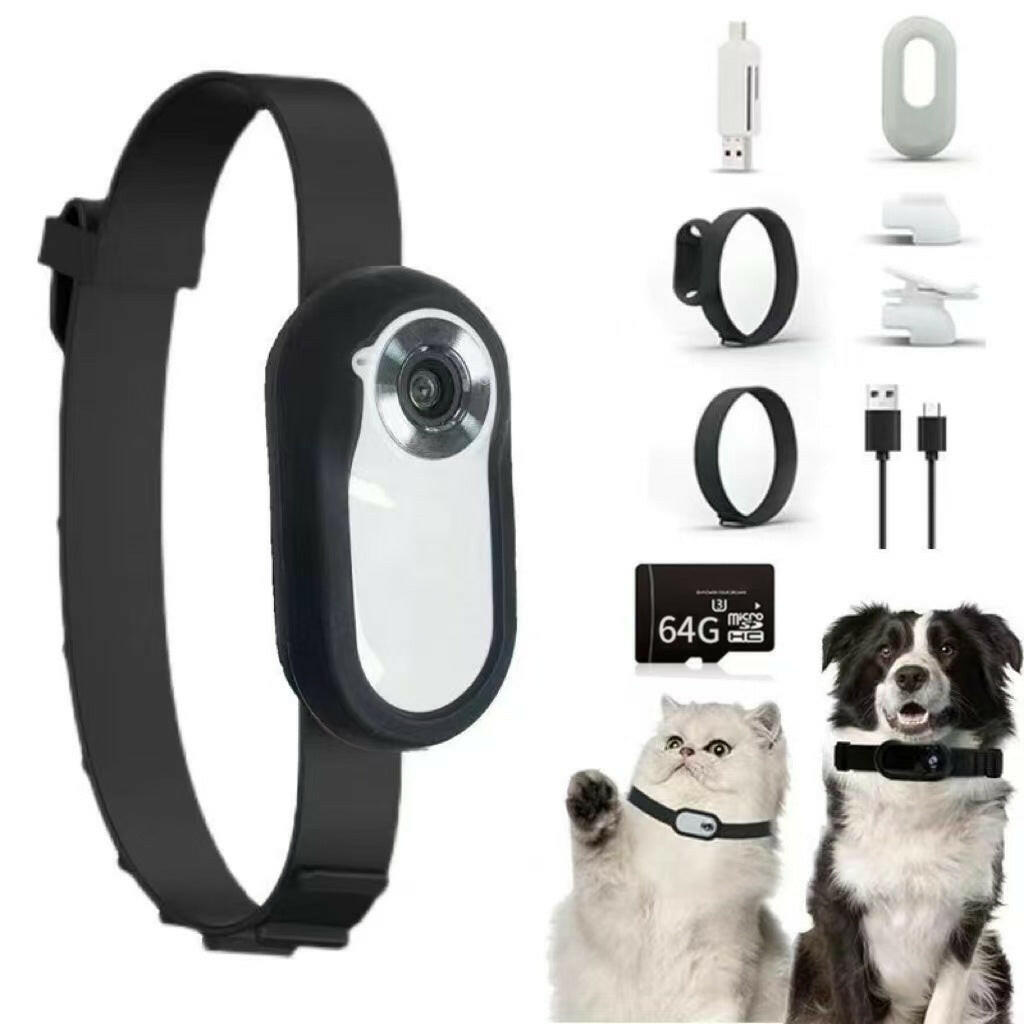 . Portable HD Camera – Magnetic Collar Clip | Black, 1080p - GoTypical