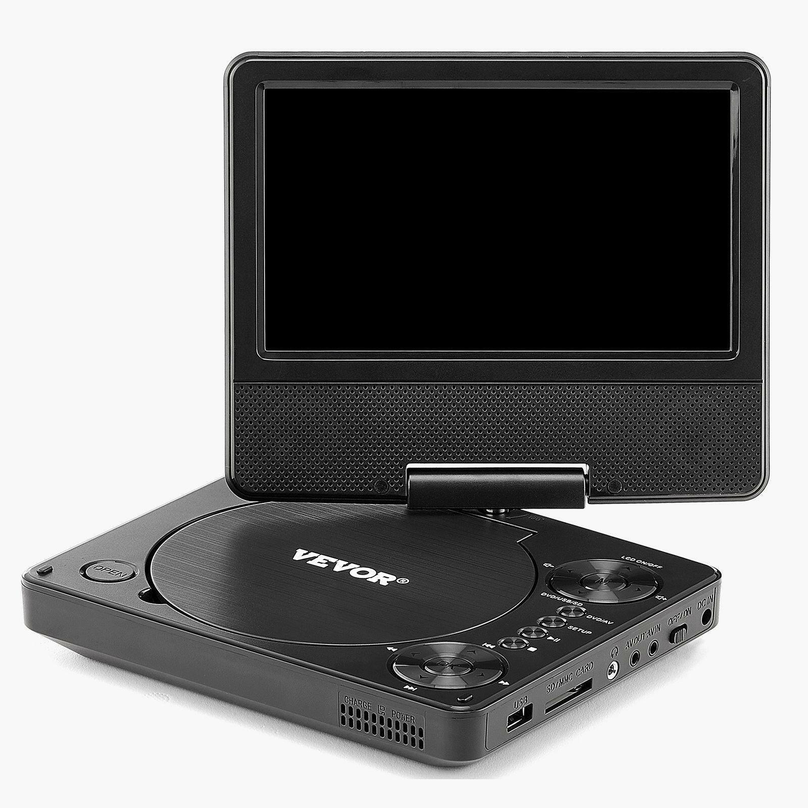 . Portable DVD Player – 7 Inch HD Swivel Screen, 4-Hour Battery - GoTypical