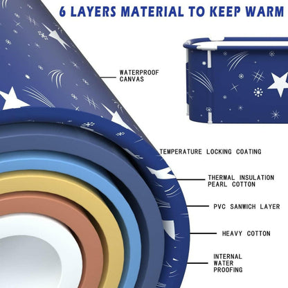 . Portable Foldable Bathtub – Thermostatic Shower Ice Bath - GoTypical