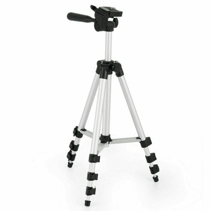 Camera Tripod Stand with Phone Holder – . Aluminum 360° Swivel - GoTypical