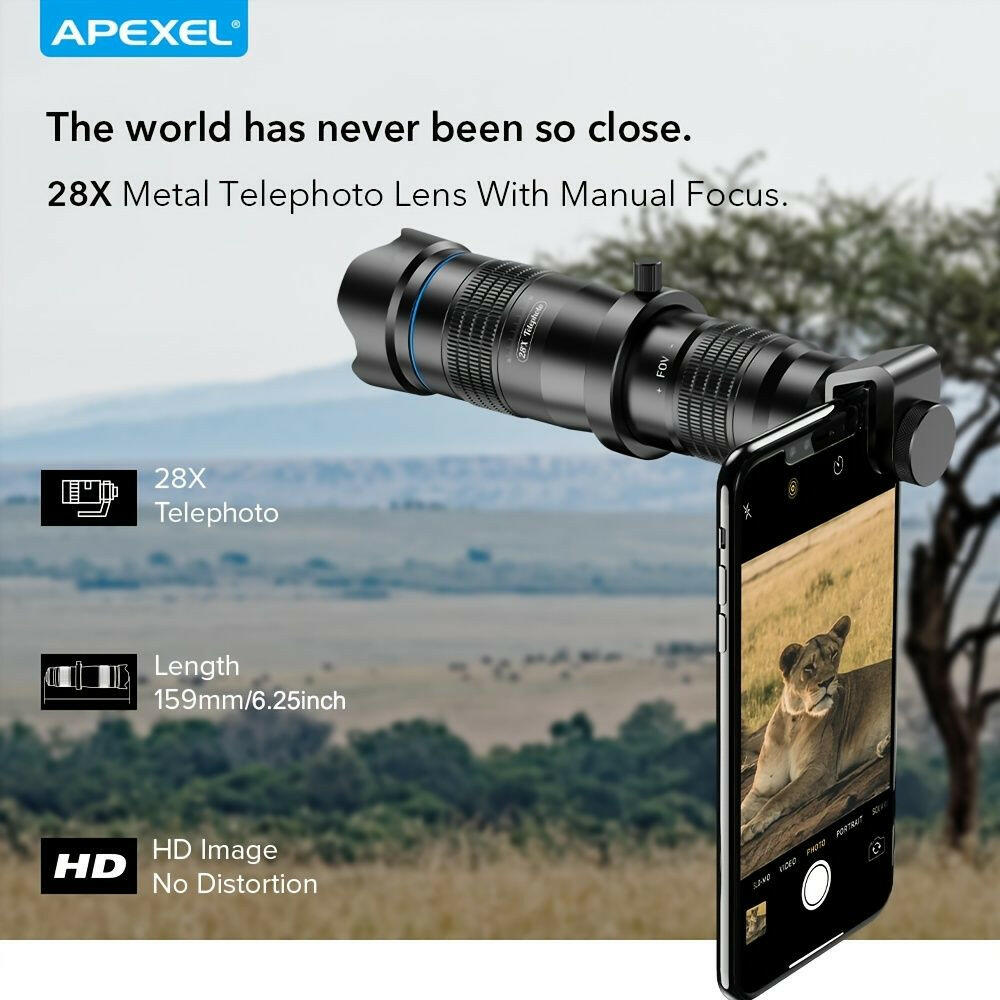 . HD 28X Telephoto Zoom Camera Lens – Professional Mobile Phone Lens - GoTypical