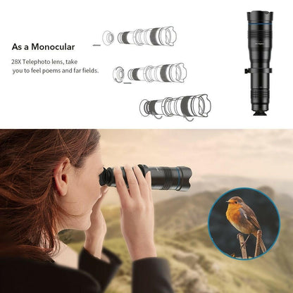 . HD 28X Telephoto Zoom Camera Lens – Professional Mobile Phone Lens - GoTypical