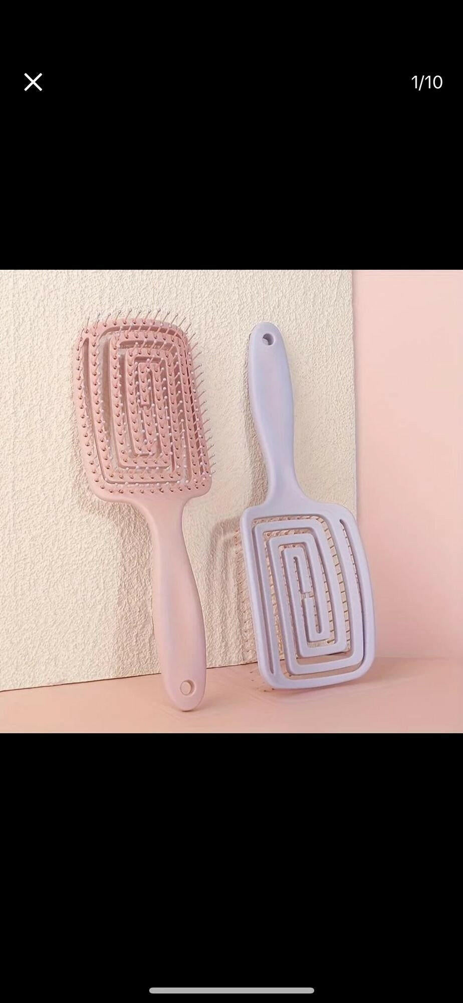 Vented Hair Brush – Curved Anti-Static Scalp Massage Comb for Quick Drying - GoTypical