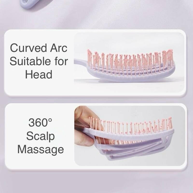 Vented Hair Brush – Curved Anti-Static Scalp Massage Comb for Quick Drying - GoTypical