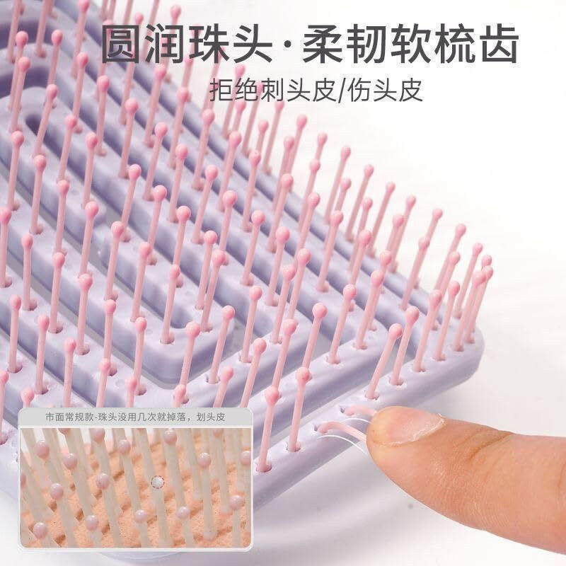 Vented Hair Brush – Curved Anti-Static Scalp Massage Comb for Quick Drying - GoTypical