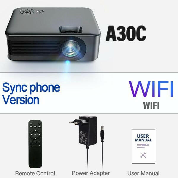 4K Smart WiFi Projector – Portable Home Theater Cinema with Phone Sync Battery - GoTypical