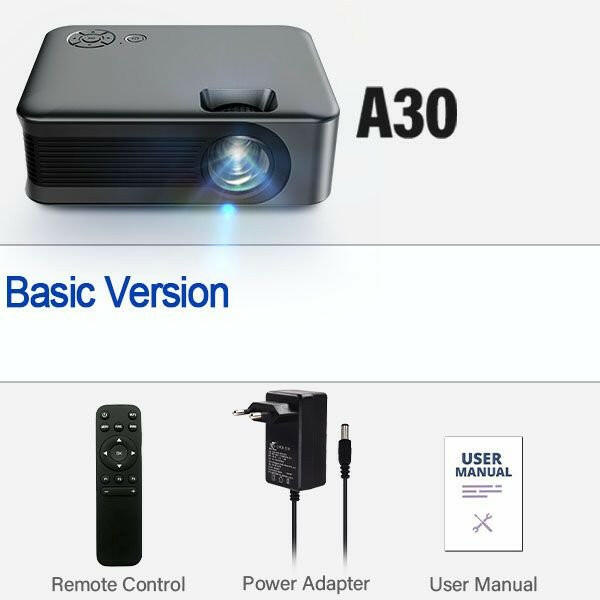 4K Smart WiFi Projector – Portable Home Theater Cinema with Phone Sync Battery - GoTypical