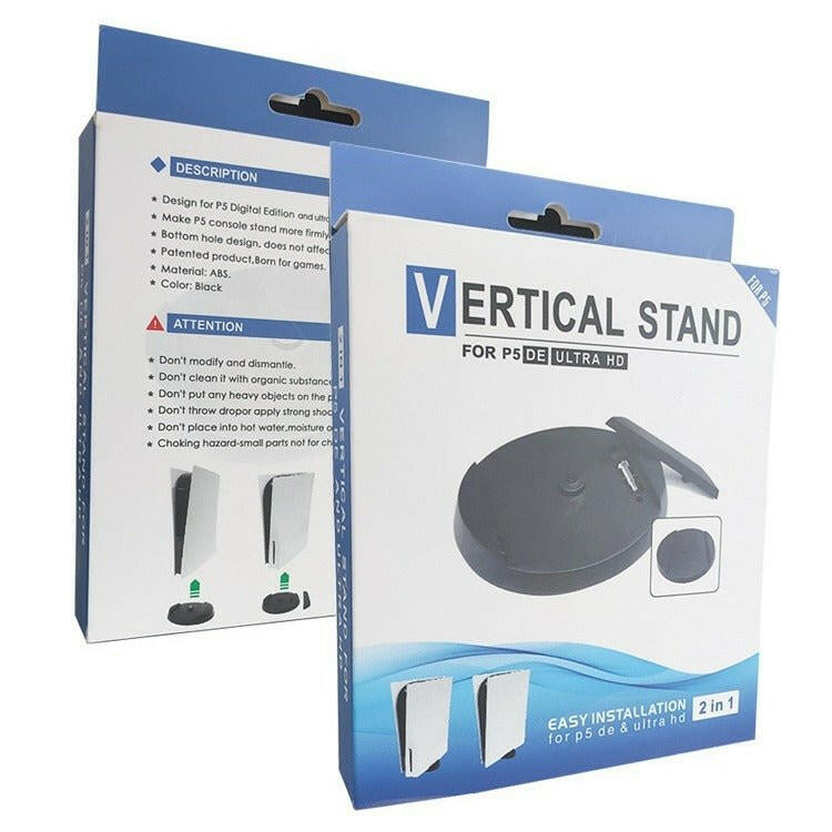 . PS5 Console Stand – 2-in-1 ABS Upright Bracket Base - GoTypical