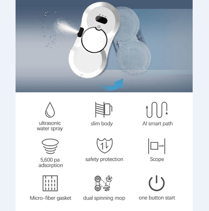 Window Cleaning Robot – Automatic with 2800Pa Suction & Smart Navigation - GoTypical