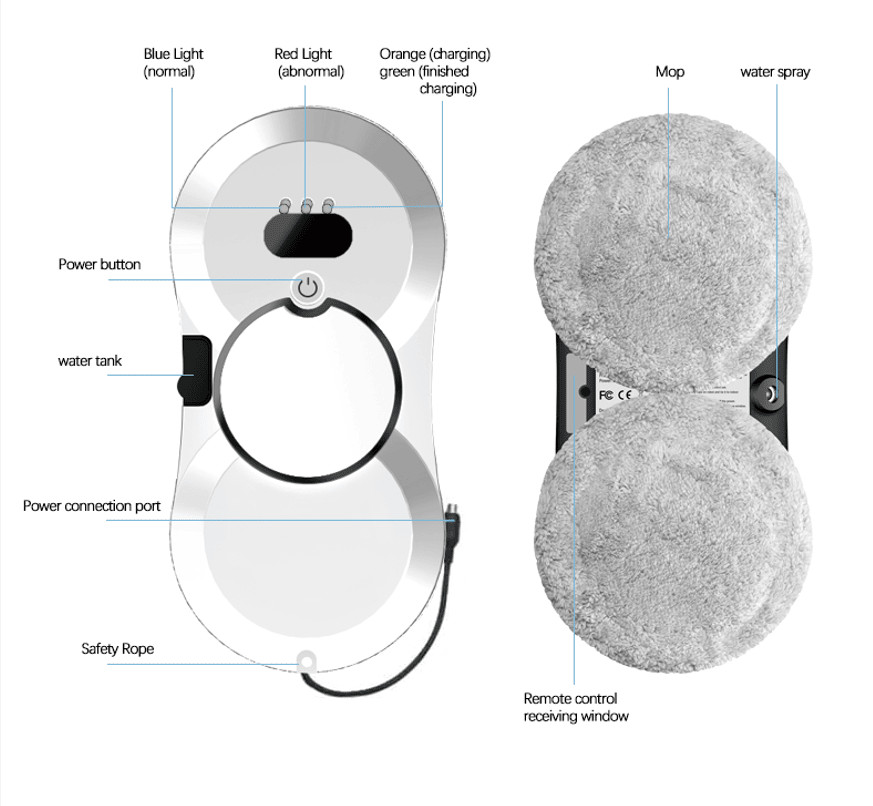 Window Cleaning Robot – Automatic with 2800Pa Suction & Smart Navigation - GoTypical