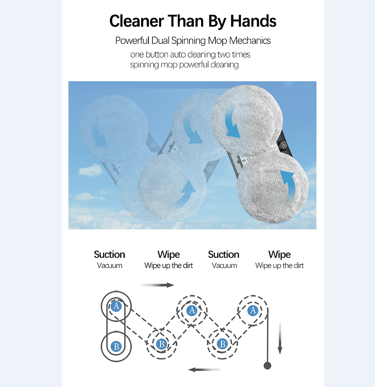 Window Cleaning Robot – Automatic with 2800Pa Suction & Smart Navigation - GoTypical