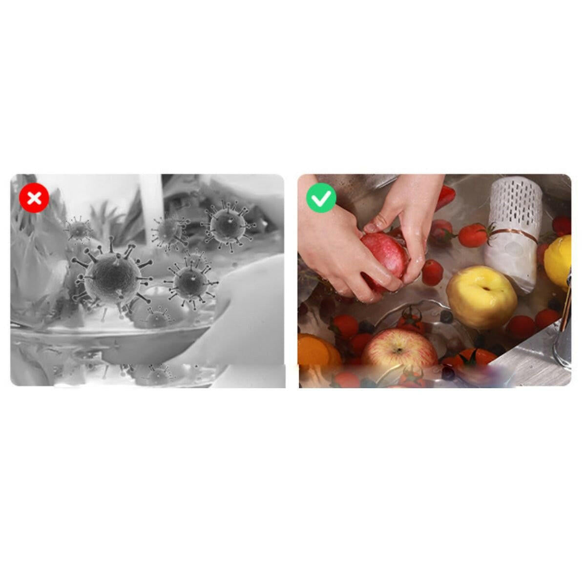 Ultrasonic Fruit And Veggie Cleaner – . PureTech | Portable Wireless IPX7 - GoTypical