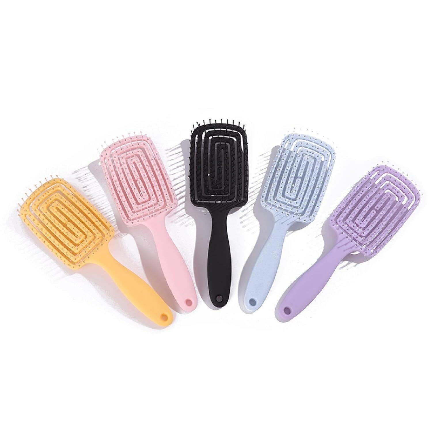 Curl Defining Hair Brush – Purple Curved Detangling Brush for Curly Hair - GoTypical