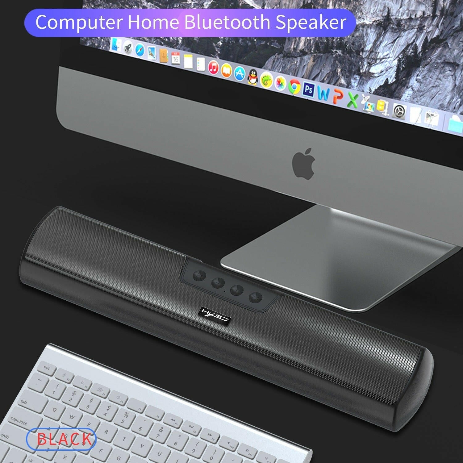 . Bluetooth Speaker – BT 5.0, 10W Power, Black, Long Battery Life - GoTypical