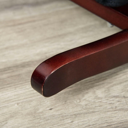 Qaba Kids Plush Ride-On Rocking Horse – Metal Frame, Dark Brown/White - GoTypical