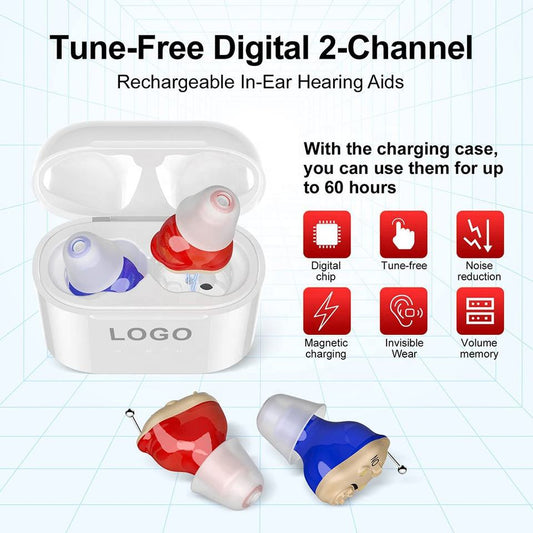 Rechargeable sound amplifier for elderly hearing aids - GoTypical