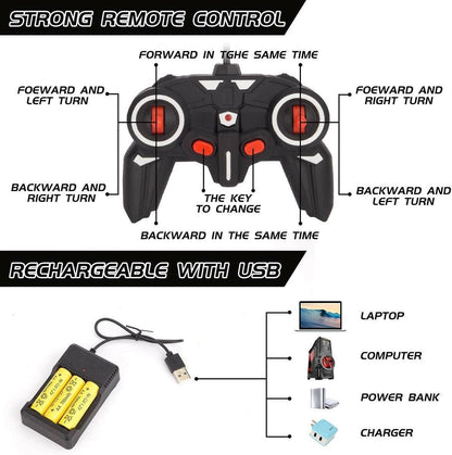 Remote Control Robot Car – 1:18 Scale 360° Rotation Stunt Toy - GoTypical