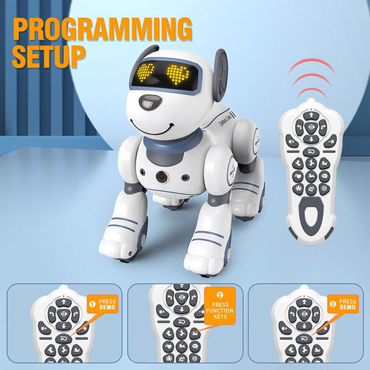 Remote Controlled Machine Dog Toy; Kids Robot; Remote Controlled Machine Dog Toy; For Kids 2 - 10 Years Old & Over; Smart & Dance Robot Toy; Animal Simulation Mini Pet Dog Robot - GoTypical
