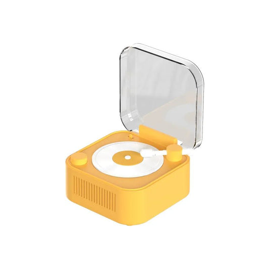 Retro Atomic Vinyl Bluetooth Speaker Hif Sound Long Battery Life Mini Record Player Rotary Speaker with Built - in Battery - GoTypical