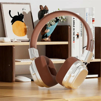 Bluetooth 5.3 Wireless On-Ear Headset – . Retro Surround Sound - GoTypical