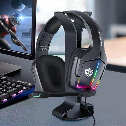 . S12 Wired RGB Gaming Headset – Braided Cable, Faux Protein Skin - GoTypical