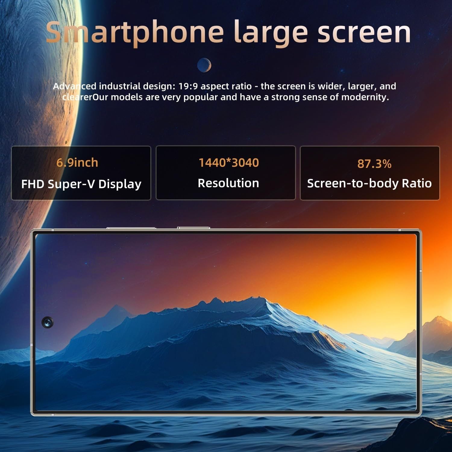 S25 Ultra Cell Phone 5G Unlocked Phone,Smartphone with Tool Pen, Android 15.0 Cell Phone 8GB+256GB Dual SIM Dual Standby - GoTypical
