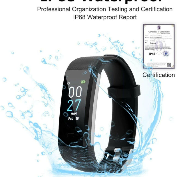 S5 Fitness Tracker Smart Watch – Waterproof Sports Bracelet - GoTypical
