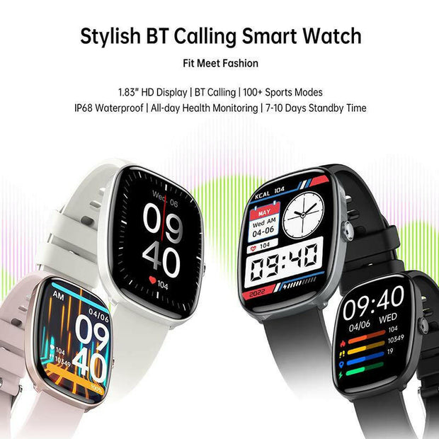 . S5 Smartwatch – IP68 Waterproof, Bluetooth Call, Heart Rate Monitor - GoTypical