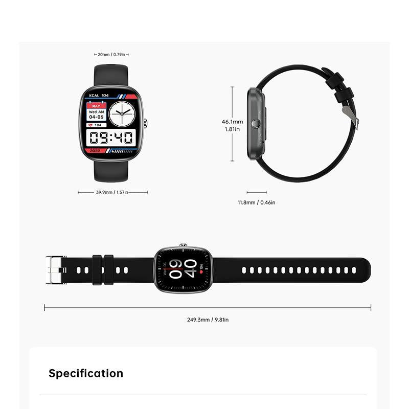 S5 smartwatch IP68 waterproof Bluetooth call sports wristband heart rate and blood oxygen monitoring - GoTypical