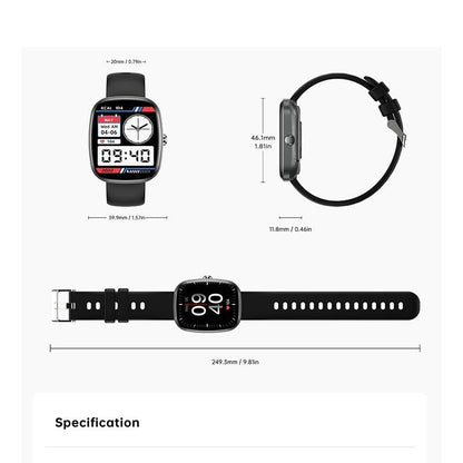 S5 smartwatch IP68 waterproof Bluetooth call sports wristband heart rate and blood oxygen monitoring - GoTypical