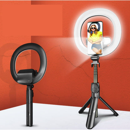 Self Video Portrait Soft Halo Light Stand With Dual LED Light And Bluetooth Remote - GoTypical