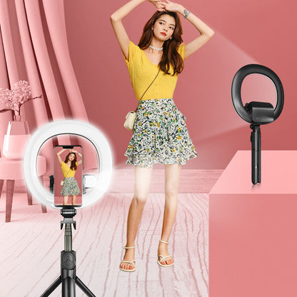 Self Video Portrait Soft Halo Light Stand With Dual LED Light And Bluetooth Remote - GoTypical