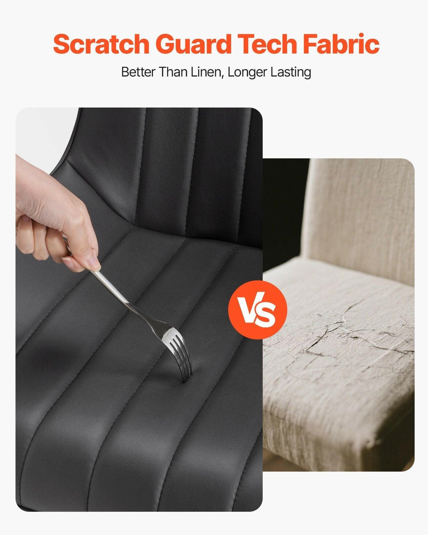 . Modern Fabric Dining Chairs Set of 4 – Black Metal Legs - GoTypical