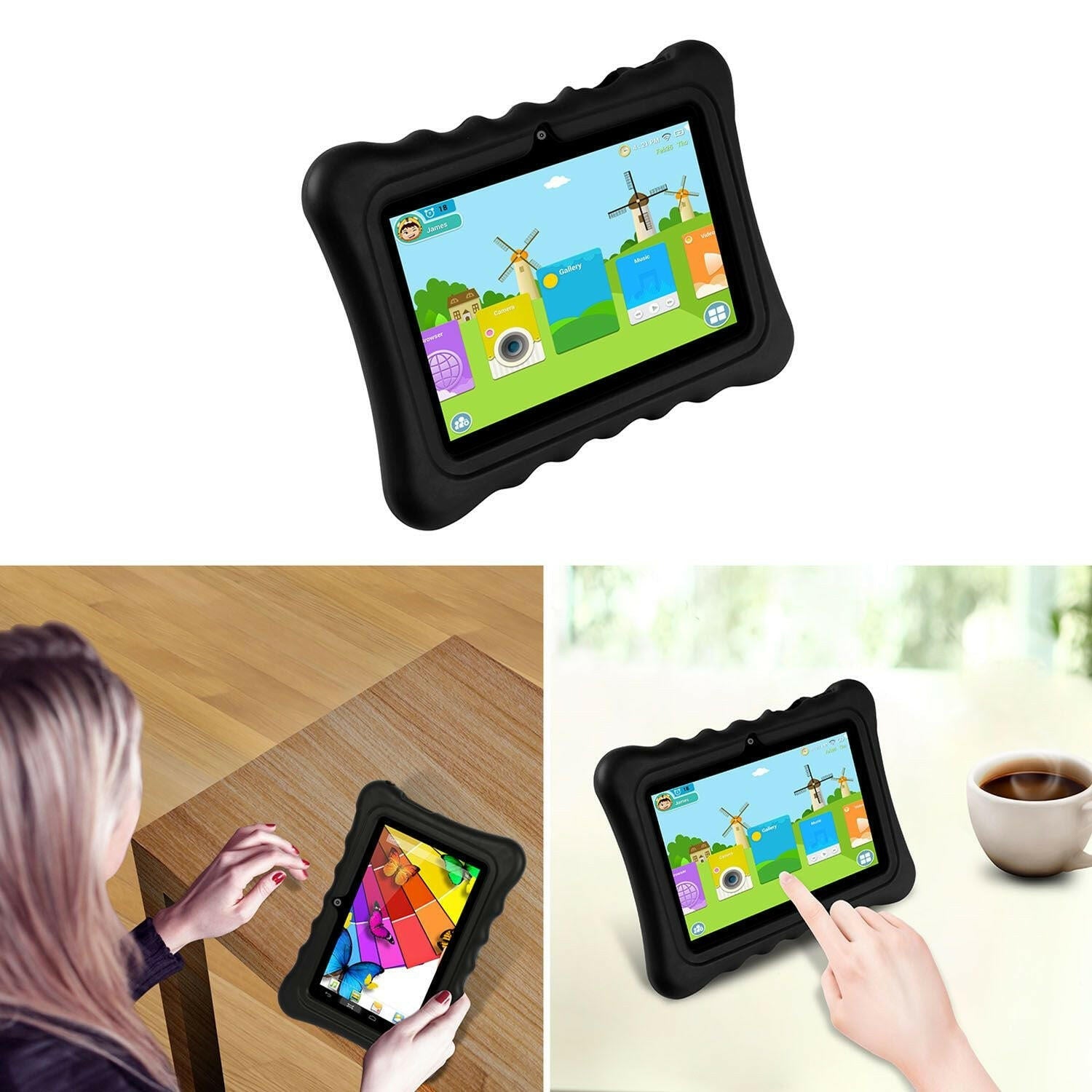 Shock-Resistant Silicone Tablet Case with Stand – 7-Inch Universal Fit - GoTypical