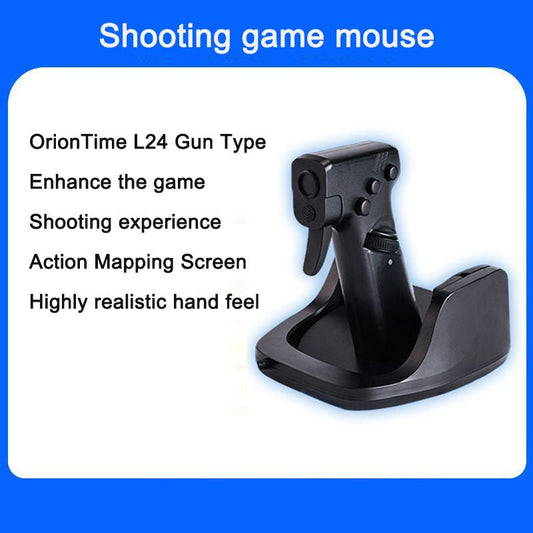 Shooting Game Mouse Gun style Vertical Handle Grip Trigger Features Pistol Vertical Dedicated Wired Peripheral - GoTypical