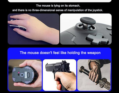 Shooting Game Mouse Gun style Vertical Handle Grip Trigger Features Pistol Vertical Dedicated Wired Peripheral - GoTypical