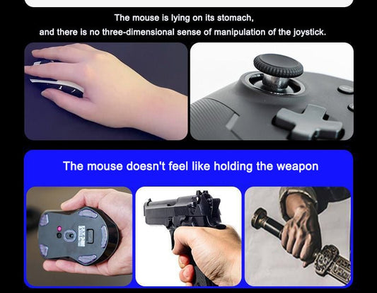 Shooting Game Mouse Gun style Vertical Handle Grip Trigger Features Pistol Vertical Dedicated Wired Peripheral - GoTypical