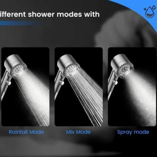 Shower head, high pressure flow multiple modes, 5 layers filter, hard water power rinse, with switch, suitable for pet bathing, vertical shower, white turbo shower - GoTypical