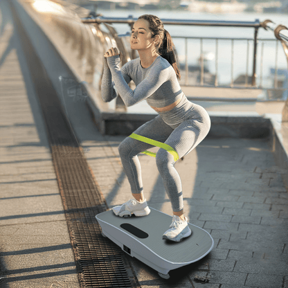 Silent Vibration Platform Crazy Fitness Massage 10 - Frequency Weight Loss & Fat Burner Body Shaking Machine For Unisex Grey033 - GoTypical